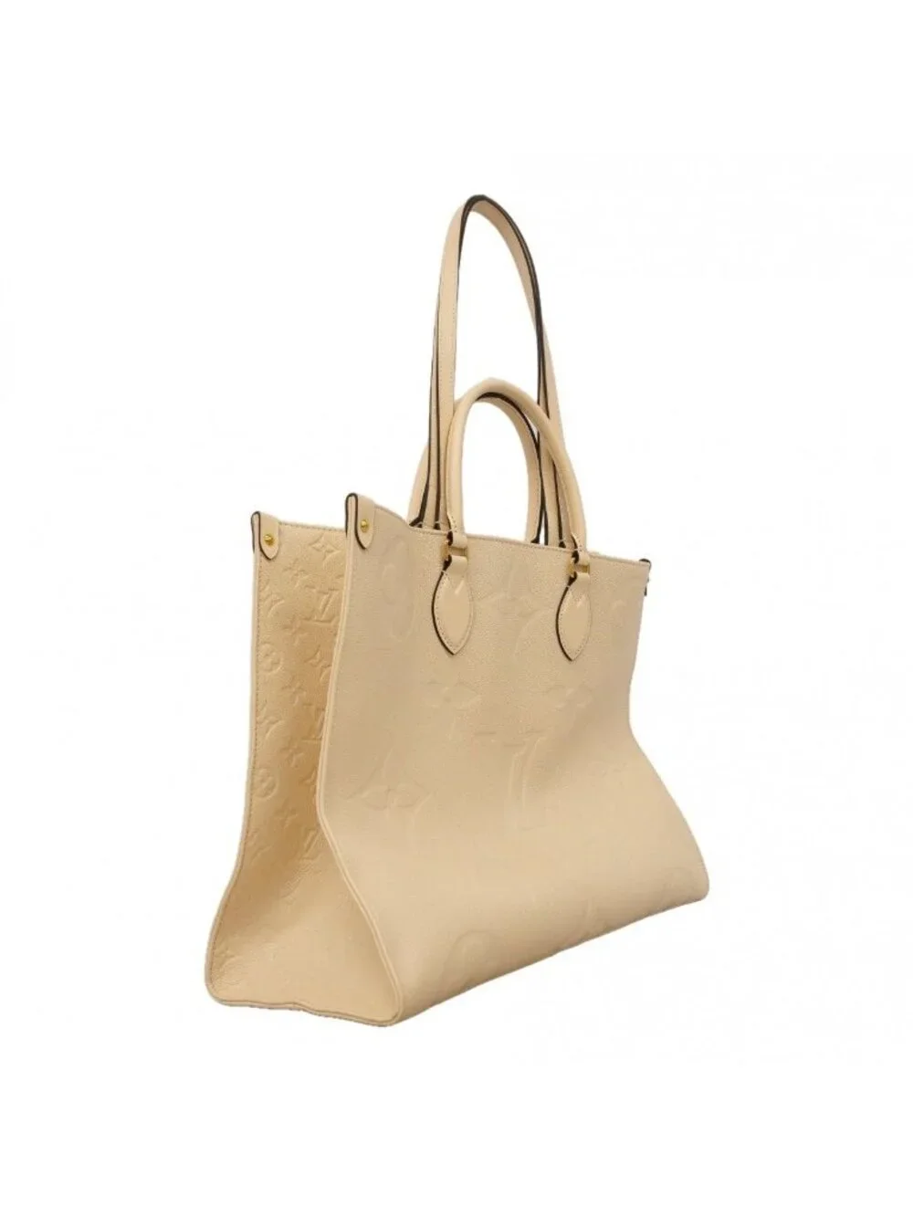 Louis Vuitton Tote Monogram Empreinte On The Go GM Cream